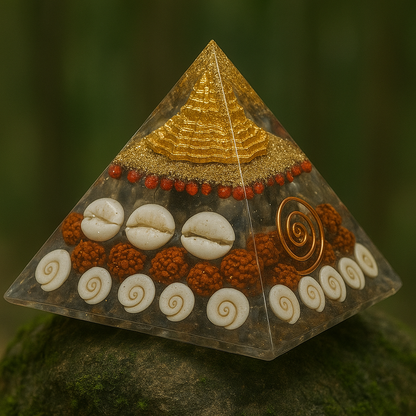Crystal Wealth Gomati Chakra Shree Yantra Pyramid Attract Prosperity, Remove Financial Blockages