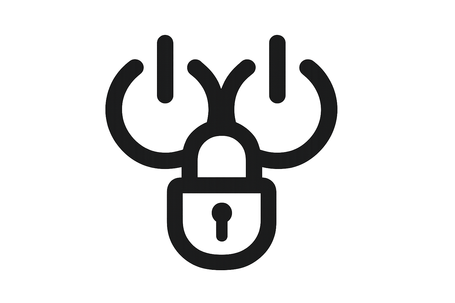 Dual Power Hold icon with tranperent backgound this icon would be black
